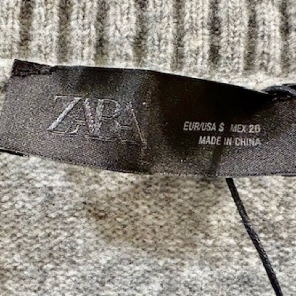 ZARA Women's Gray Soft Knit Vest Size Small New With Tags - Picture 7 of 7